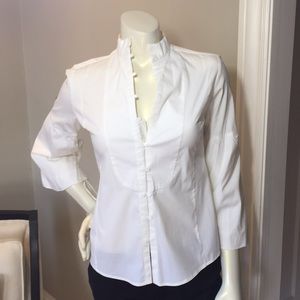 New!  White Zara Bell Sleeve Top From Paris